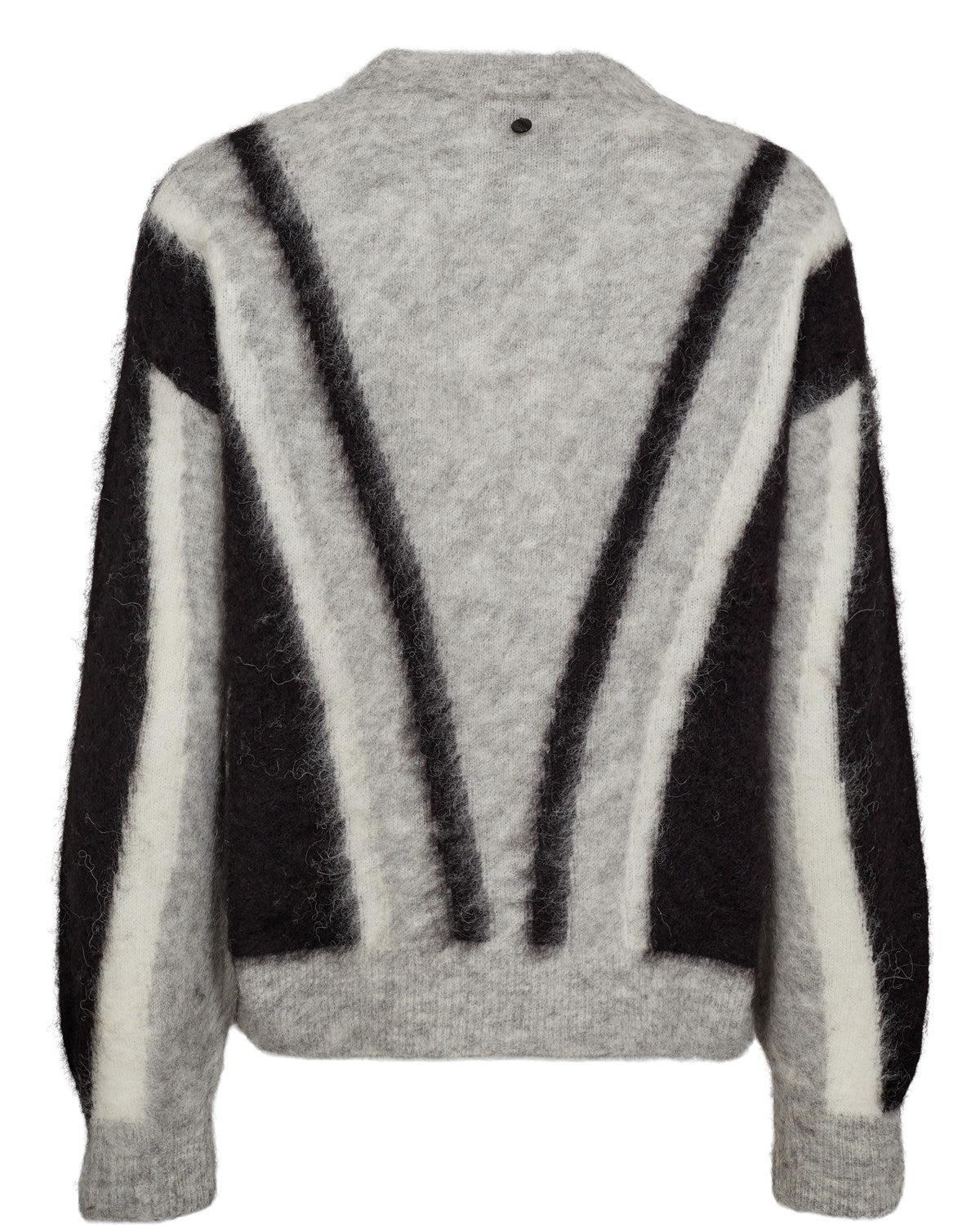 NUSURI BRUSHED PATTERN PULLOVER - Light grey mel