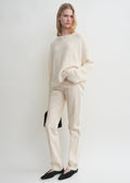 Boxy silk knit cream
