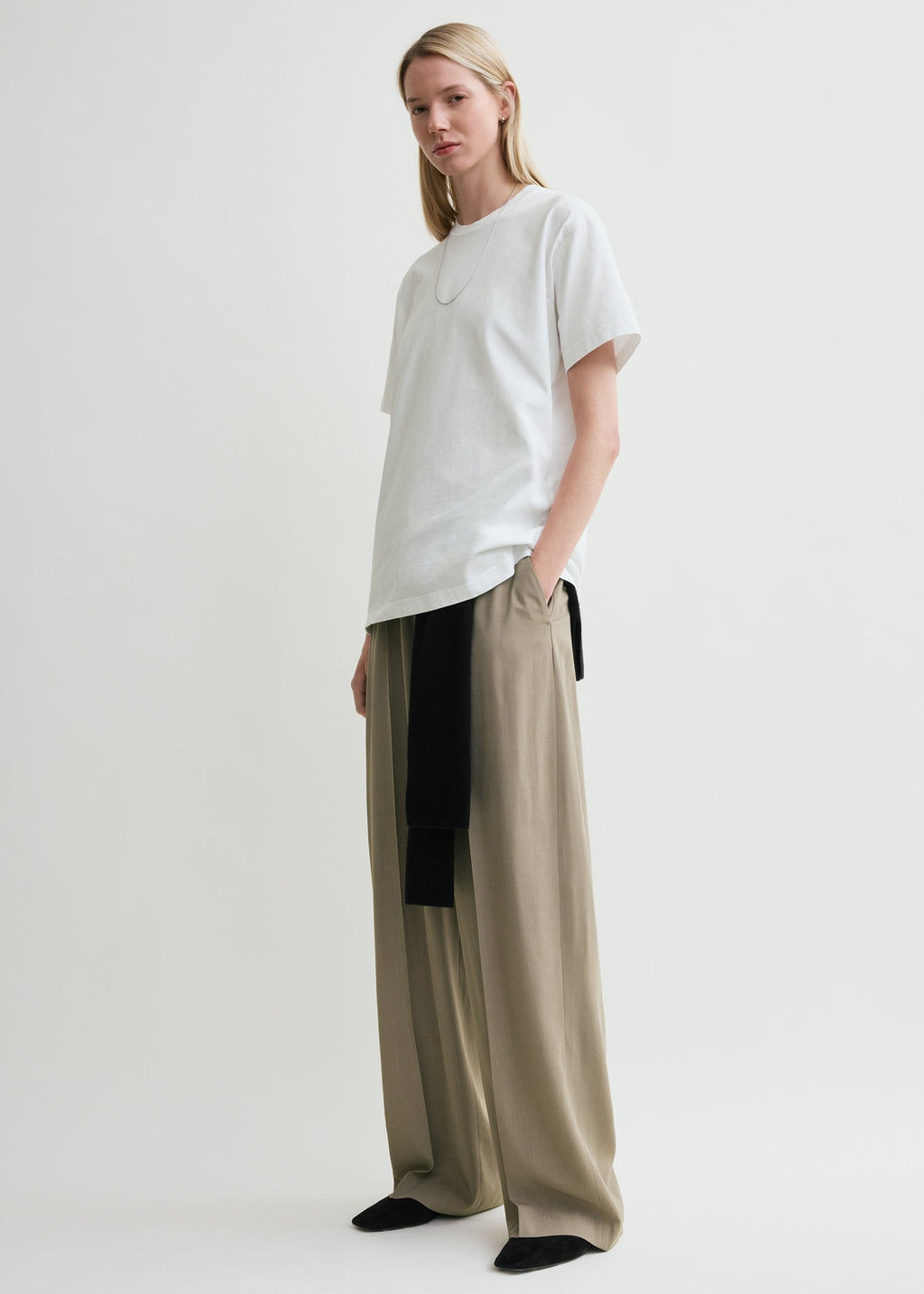 Straight cotton tee off-white