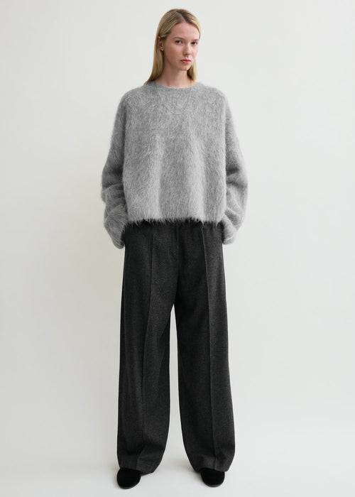 Boxy alpaca knit grey mélange