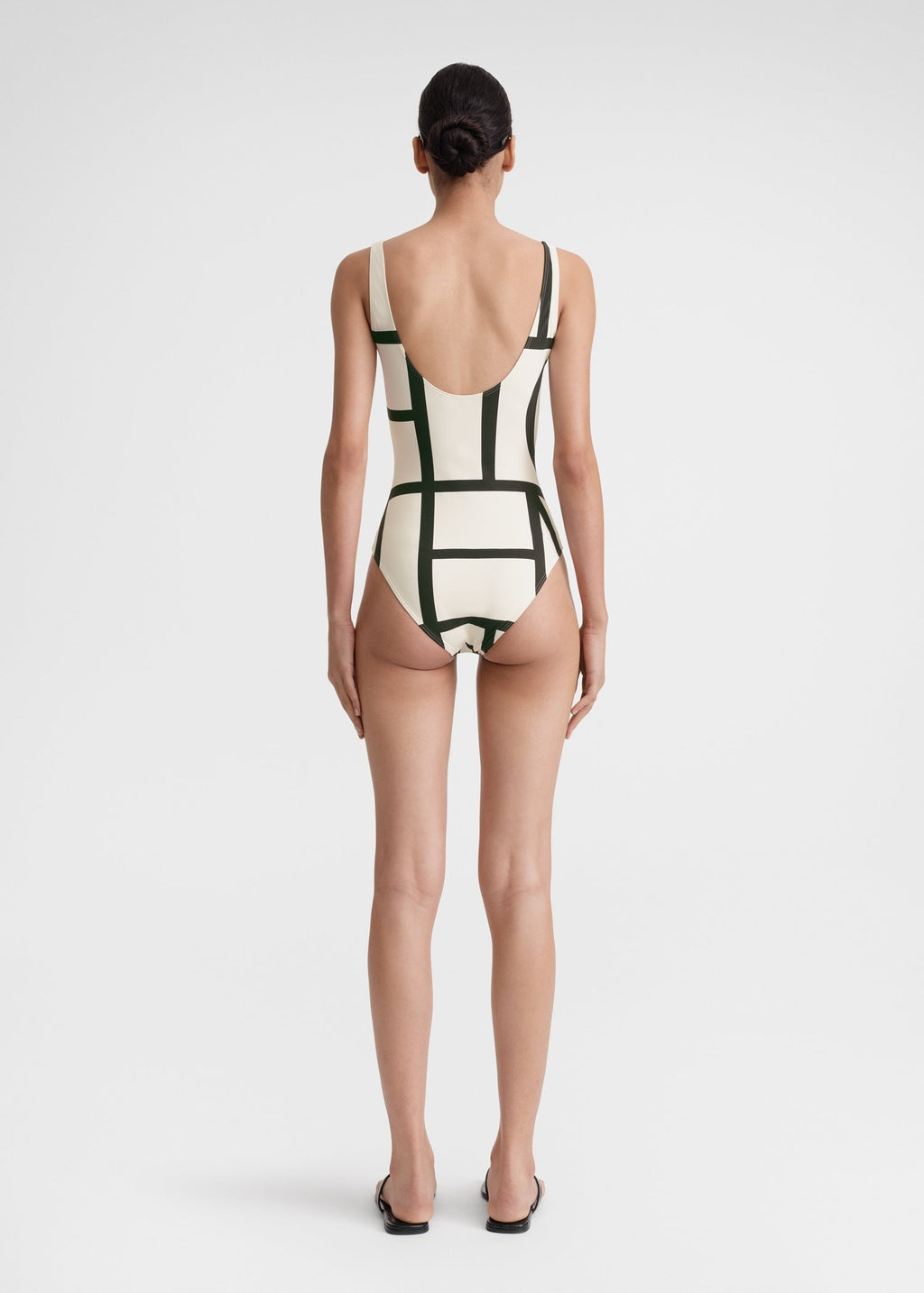 Monogram swimsuit ecru