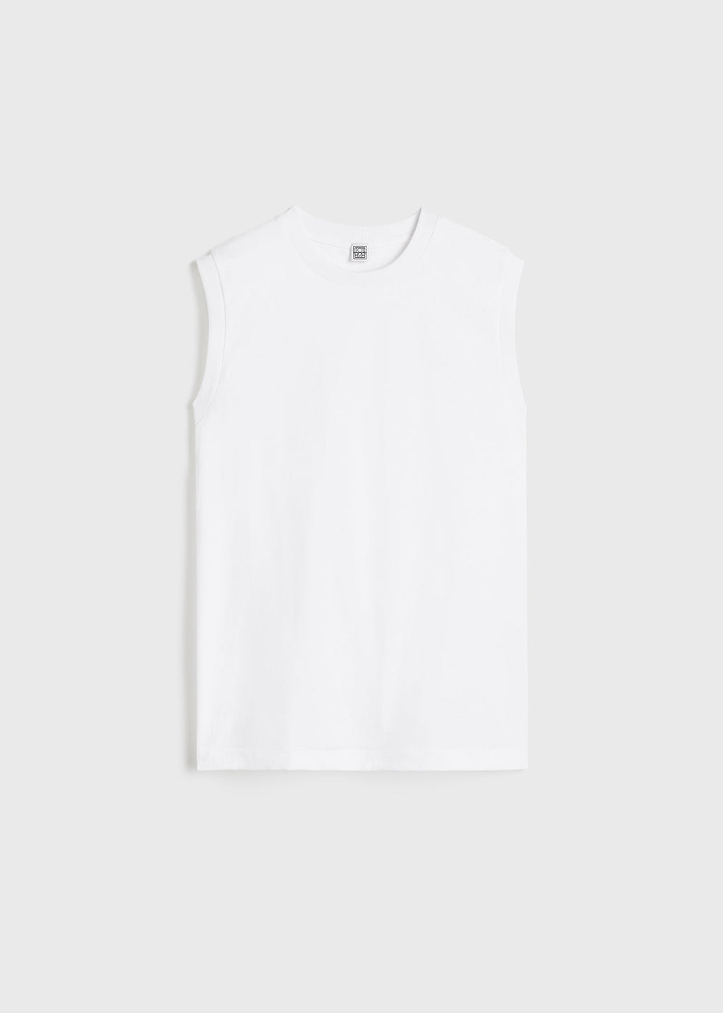 Relaxed sleeveless tee off white