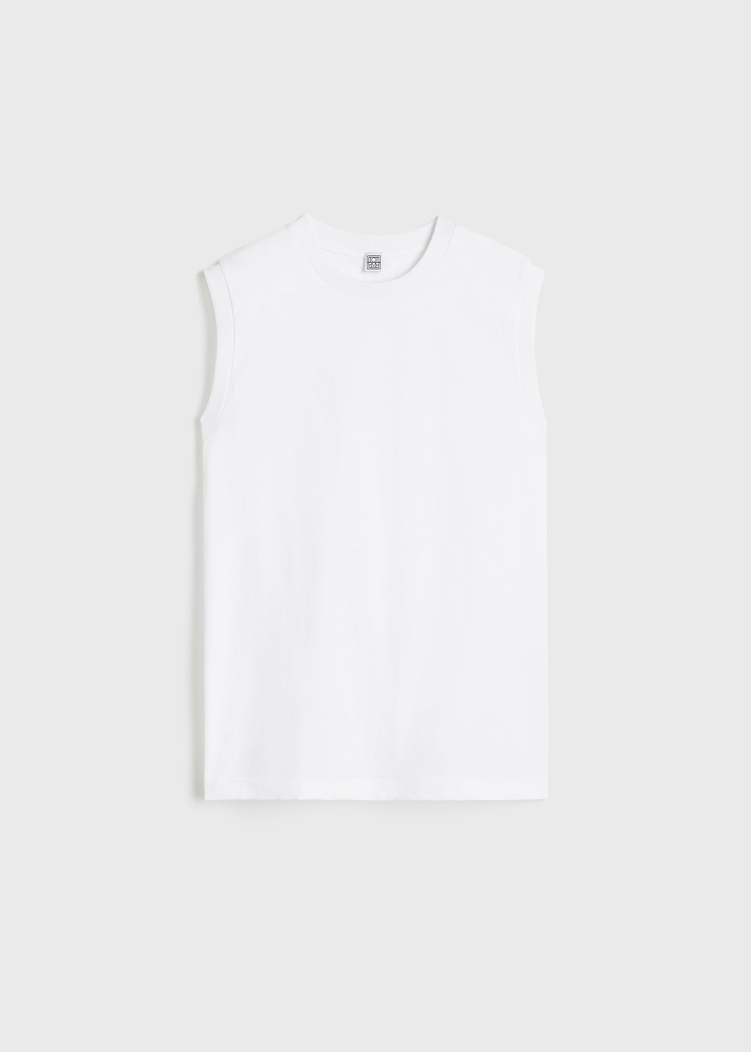 Relaxed sleeveless tee off white