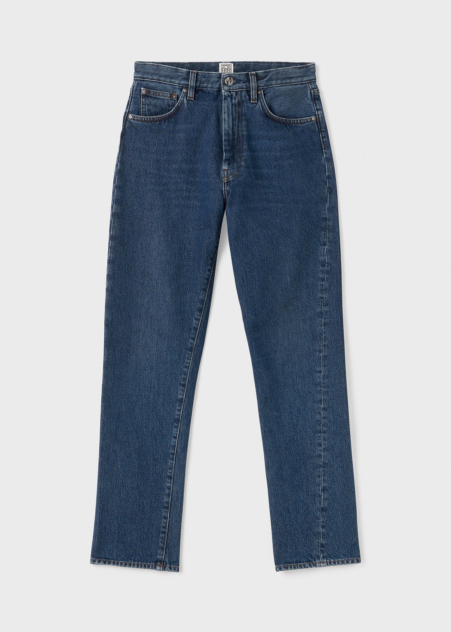 Twisted seam denim dark blue