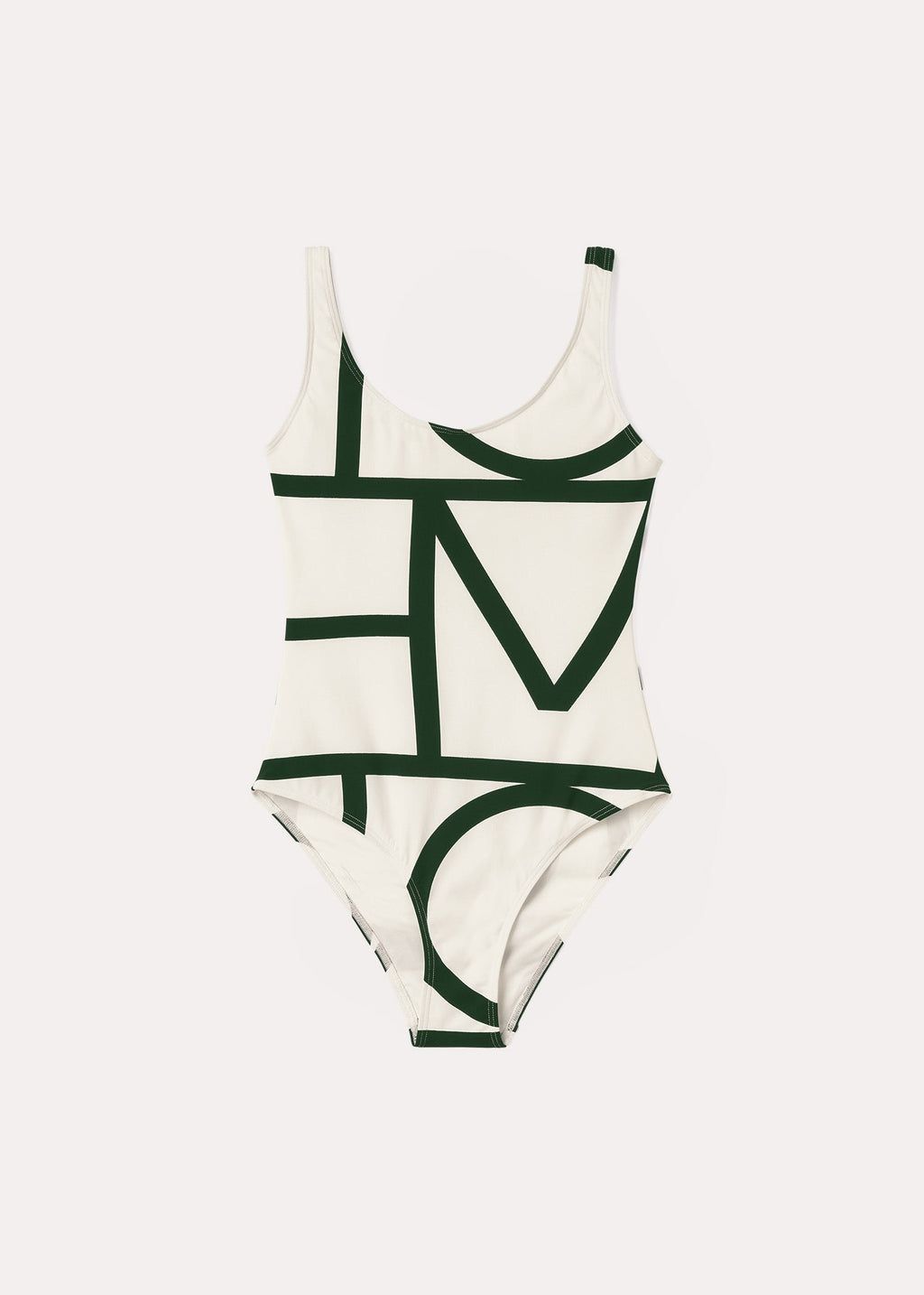 Monogram swimsuit ecru