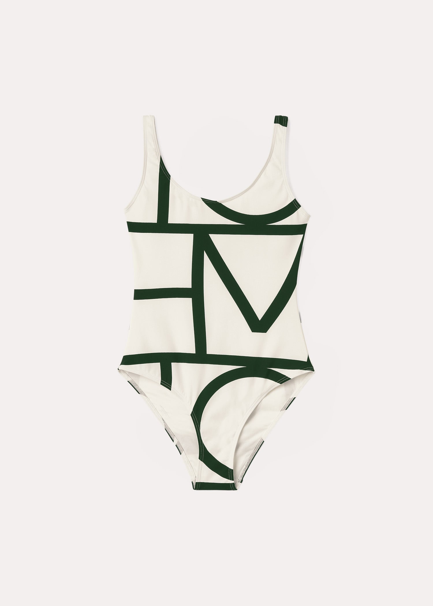 Monogram swimsuit ecru